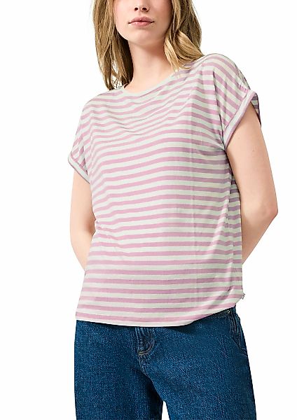 QS Kurzarmshirt im Streifen-Design günstig online kaufen