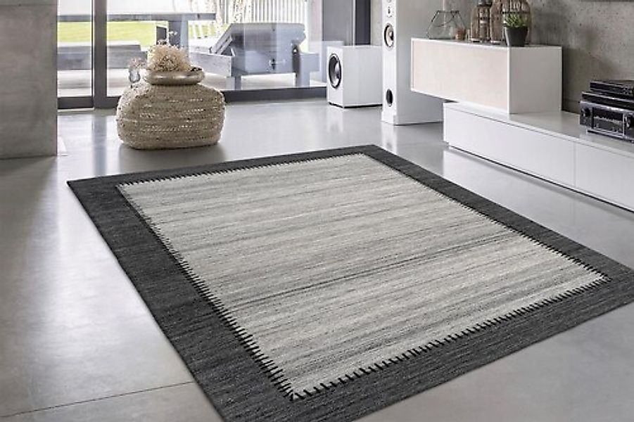 my home Teppich »Amina«, rechteckig, 6 mm Höhe, mit Bordüre, Wohnzimmer günstig online kaufen