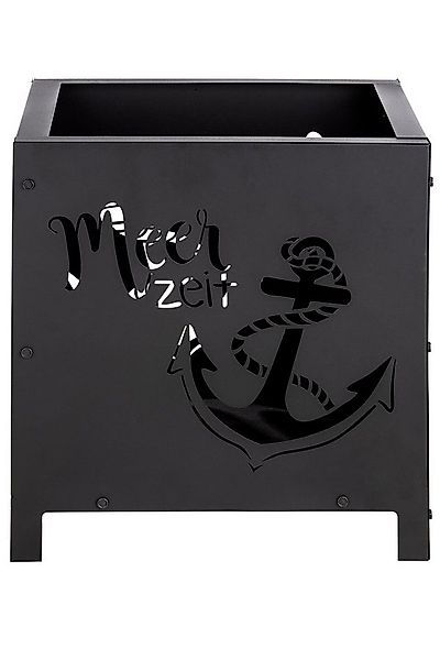 GILDE Feuerkorb MEERZEIT Feuerkorb in schwarz - Metall - H. 43cm - Lagerfeu günstig online kaufen