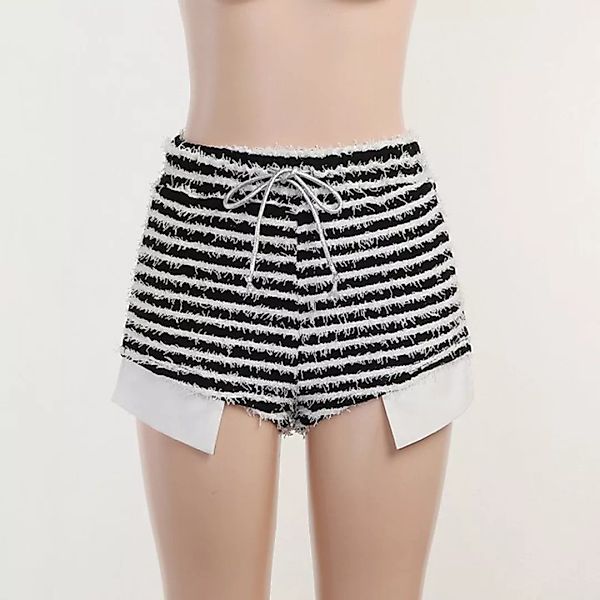 FIDDY Shorts Lässige gestreifte Shorts mit Kordelzug für Damen günstig online kaufen