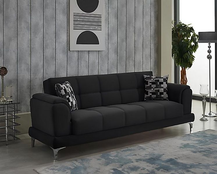 JVmoebel 3-Sitzer Stoffsofa Dreisitzer Couch 3 Sitzer Sofa Polstersofa Schw günstig online kaufen