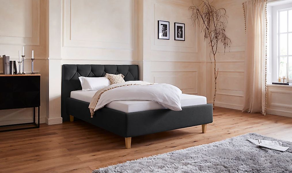 Home affaire Polsterbett "Sunley 100" Kreuzsteppung, Kopfteilhöhe 102 cm, o günstig online kaufen