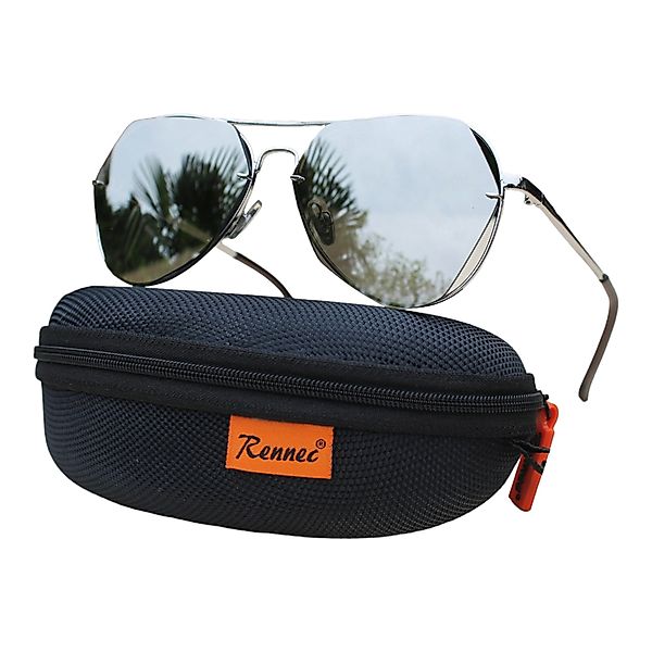 Rennec Sonnenbrille (Unisex Flieger Brille Verspiegelt) günstig online kaufen