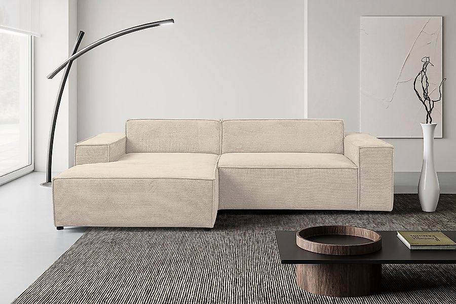 WERK2 Ecksofa "Trento, elegant & zeitlos, Breite 268cm, pflegeleichte Bezüg günstig online kaufen