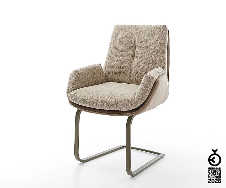 Freischwinger Clea-Flex Materialmix Schlamm Freischwinger flach Effektfinis günstig online kaufen