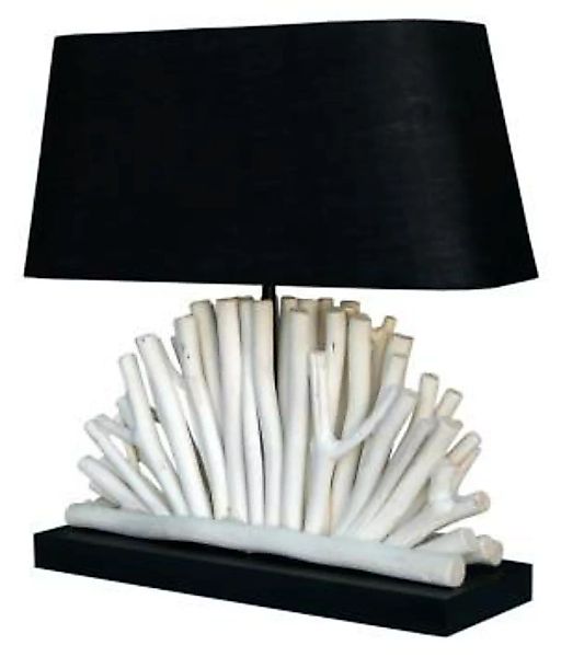 Dekorative Tischlampe ROLET Treibholz Stoff Wohnzimmer günstig online kaufen