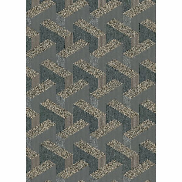 Erismann Vliestapete Collage Domino 10,05 m x 0,53 m Schwarz günstig online kaufen