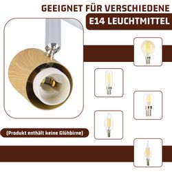 Nettlife Deckenstrahler Vintage E14 Innen 350°Schwenkbar günstig online kaufen