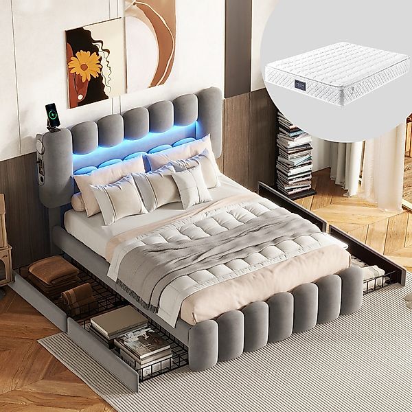 HAUSS SPOLE Polsterbett 160x200cm mit 4 günstig online kaufen