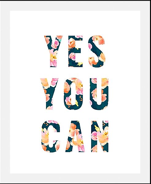 queence Bild "Yes you can", (1 St.), gerahmt günstig online kaufen