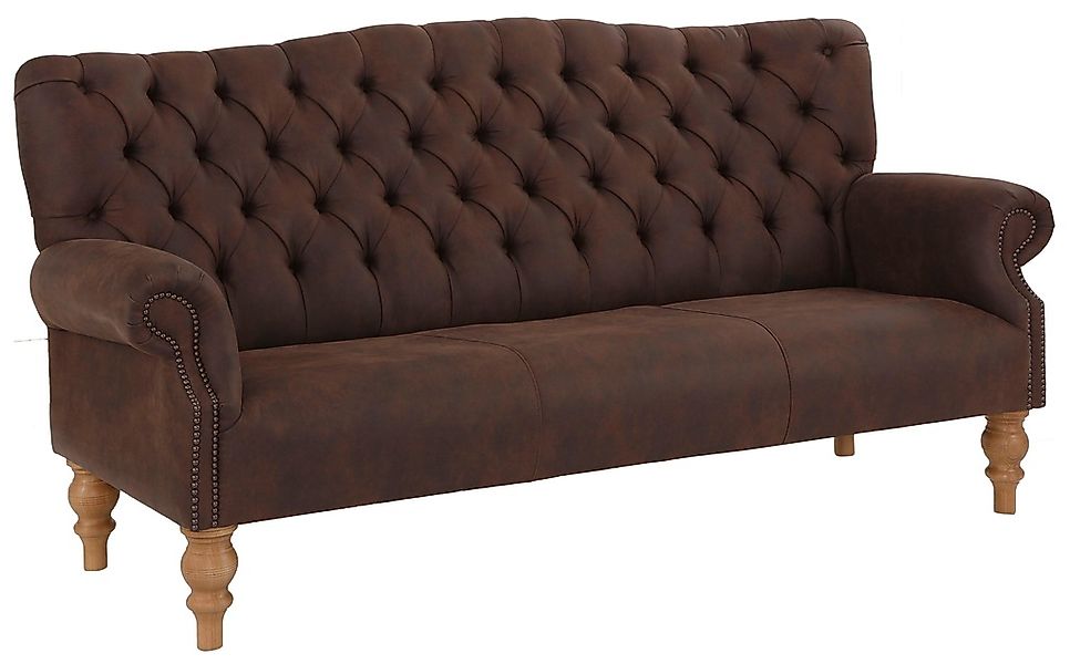 Home affaire Chesterfield-Sofa "Lord" mit echter Chesterfield-Knopfheftung günstig online kaufen