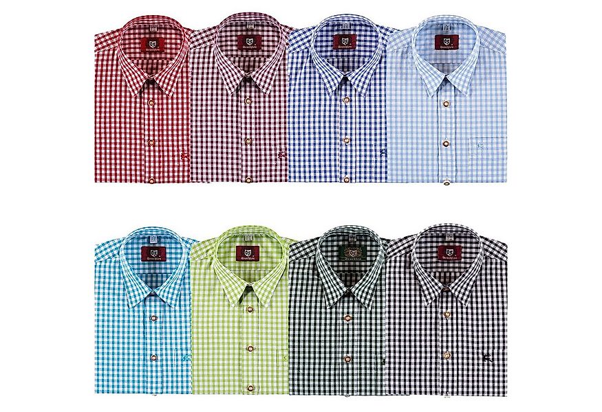 German Wear Trachtenhemd O54 Trachtenhemd für Lederhosen Langarm mit Hirsch günstig online kaufen