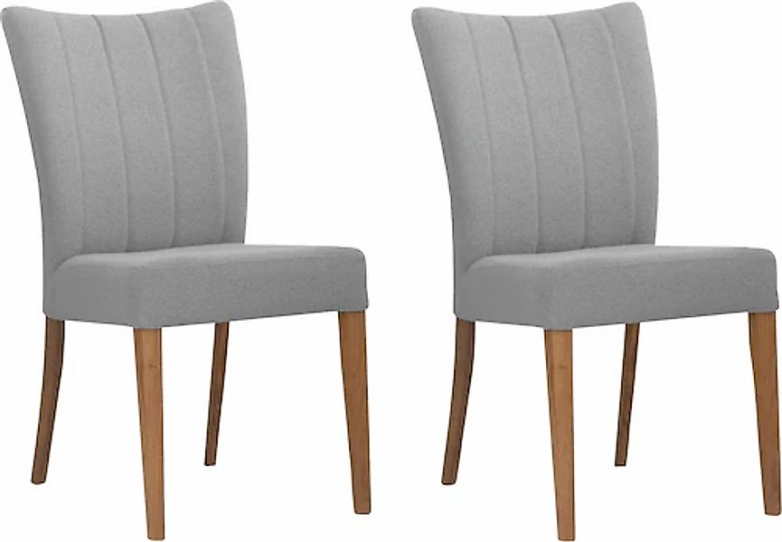 Home affaire 4-Fußstuhl »Dia« (Set) 2 Stk.Gestell Eiche massiv geölt günstig online kaufen