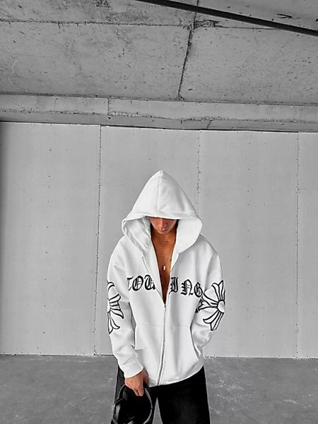 Abluka Sweatjacke Oversize Sweatjacke mit Reißverschluss und Kapuze günstig online kaufen