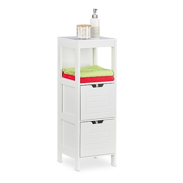 relaxdays Badregal Badezimmerschrank weiß günstig online kaufen