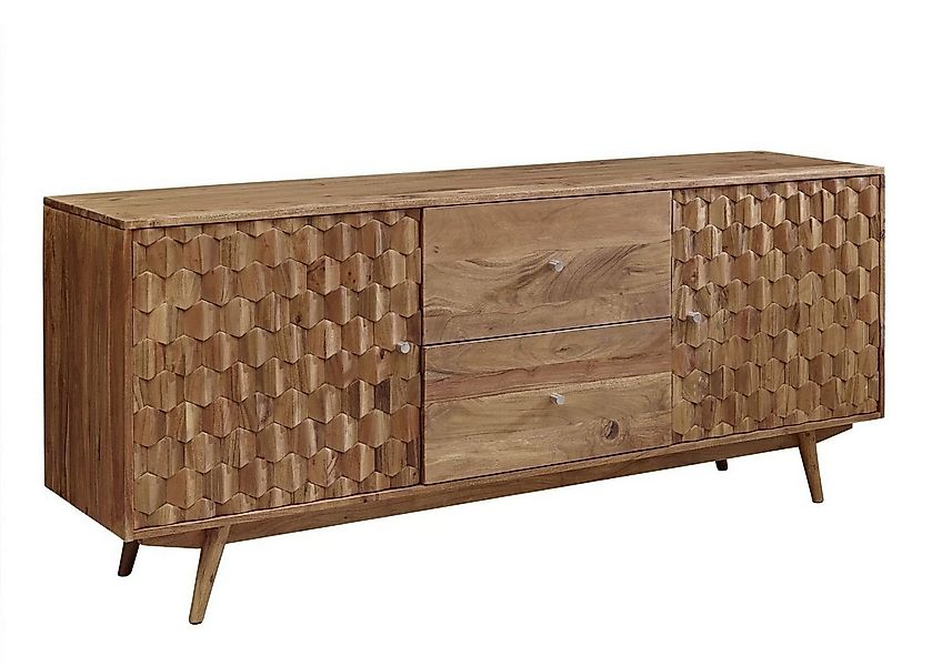 Massivmoebel24 Sideboard (Massivholz), Sideboard Akazie 180x42x75 natur lac günstig online kaufen