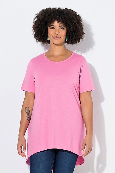 Angel of Style T-Shirt Longshirt Rundhals Halbarm gerundeter Saum günstig online kaufen