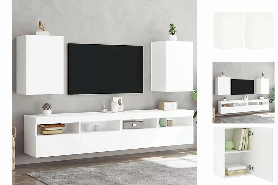 vidaXL TV-Schrank TV-Wandschränke 2 Stk Weiß 40,5x30x60 cm Holzwerkstoff günstig online kaufen