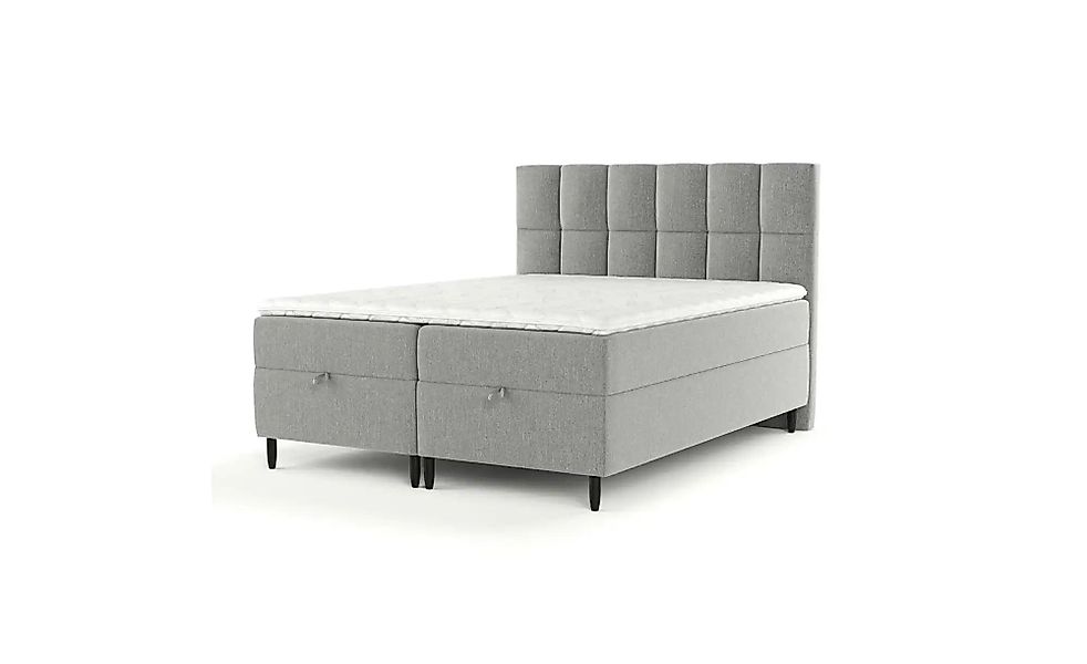 Boxspringbett mit Stauraum   ¦ grau ¦ Maße (cm): B: 162 H: 125 Betten > Kom günstig online kaufen