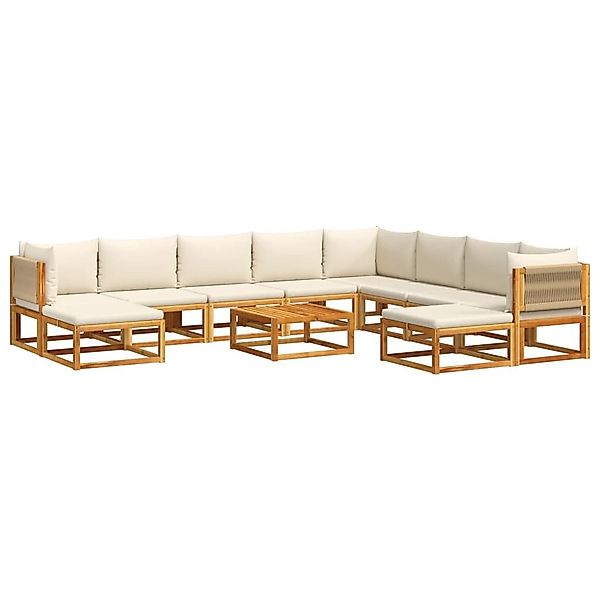 vidaXL Loungesofa 11-tlg. Garten-Sofagarnitur mit Kissen günstig online kaufen