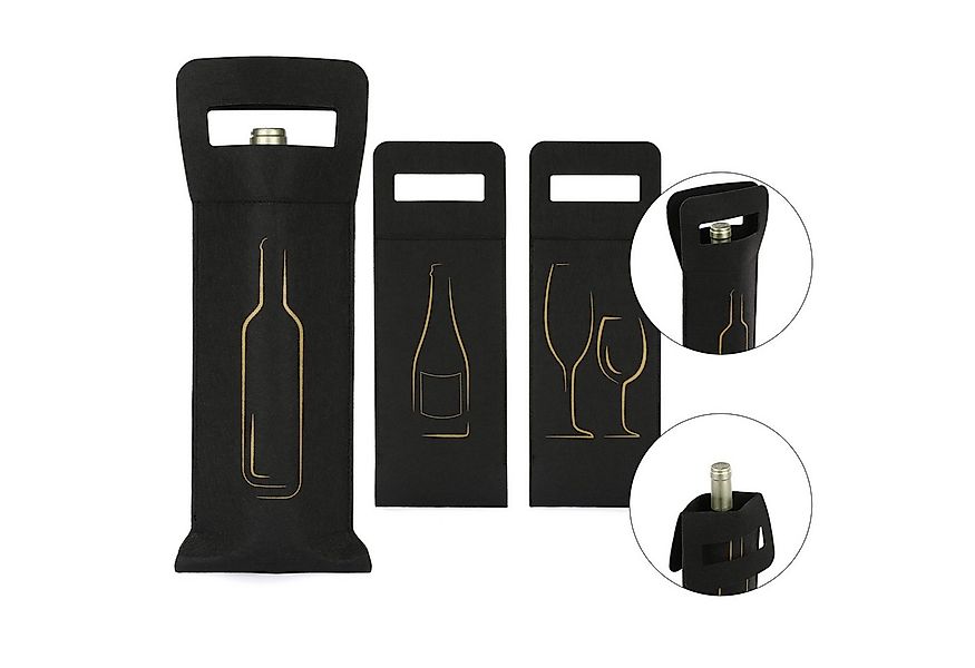 Nordstern Flaschenträger Filz Flaschentüten Geschenktüten für Wein-, Likör- günstig online kaufen