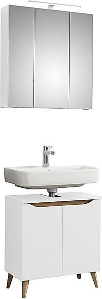 Saphir Badmöbel-Set Quickset 2-teilig, Waschbeckenunterschrank mit LED-Spie günstig online kaufen