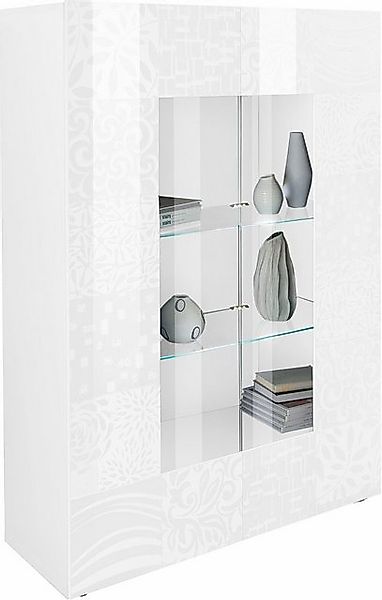 INOSIGN Vitrine "Miro", Stauraumvitrine, Höhe 166 cm mit dekorativem Siebdr günstig online kaufen