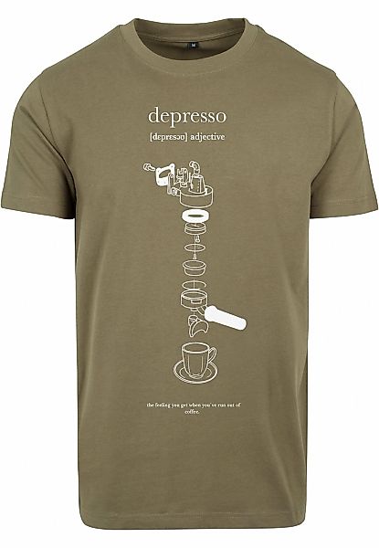 MisterTee Kurzarmshirt "MisterTee Herren Depresso Tee" 1 Stk. tlg. günstig online kaufen