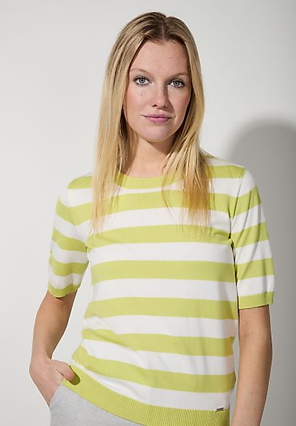 MORE&MORE Rundhalspullover Streifenpullover günstig online kaufen