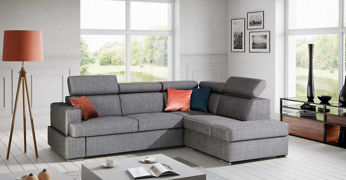 JVmoebel Ecksofa Bettfunktion Stoff Ecksofa L-Form Sofa Couch Design, Made günstig online kaufen