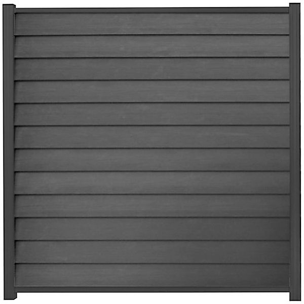 GartenLand WPC Zaun Set Schwedenprofil ca. 180 x 180 cm Sichtschutz Steckza günstig online kaufen