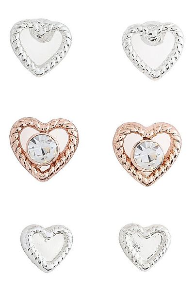 Next Ohrstecker-Set Herz-Ohrstecker, 3er-Pack (1-tlg) günstig online kaufen