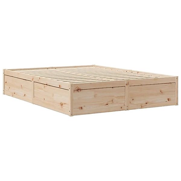 vidaXL Massivholzbett ohne Matratze 140x200 cm Kiefernholz 3282375 günstig online kaufen