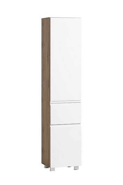 HELD MÖBEL Seitenschrank in weiß/Wotaneiche, MDF - 40x180x35cm (BxHxT) günstig online kaufen