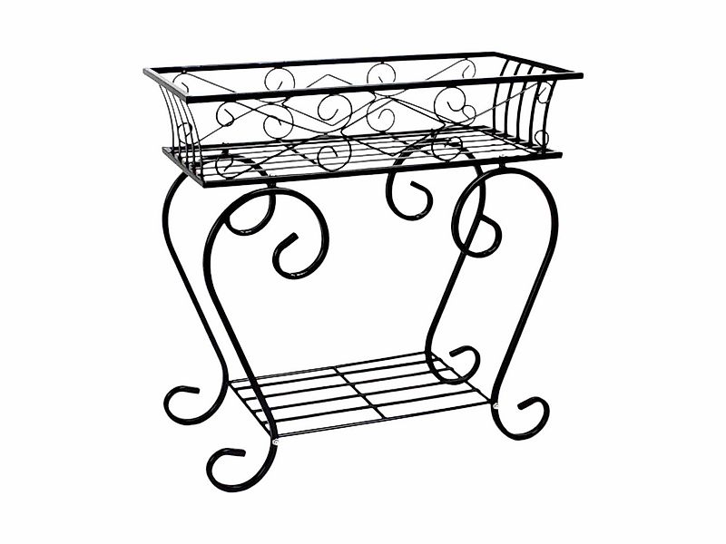 Harms Import Blumenständer (1 St), Pflanzenständer schwarz mit Ablage 59x28 günstig online kaufen