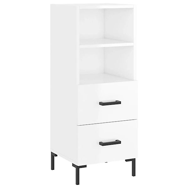 vidaXL Sideboard Hochglanz-Weiß 34,5x34x90 cm Holzwerkstoff 828670 günstig online kaufen