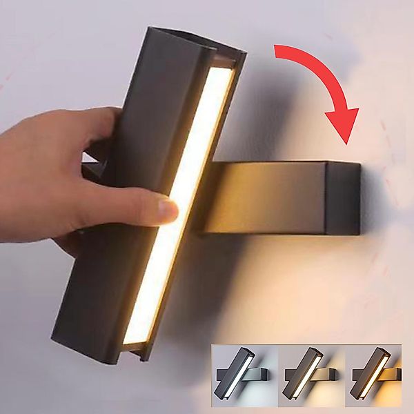 YINDN Wandleuchte 3 Farbtemperatur-Wandlampe, 350° Drehbar günstig online kaufen