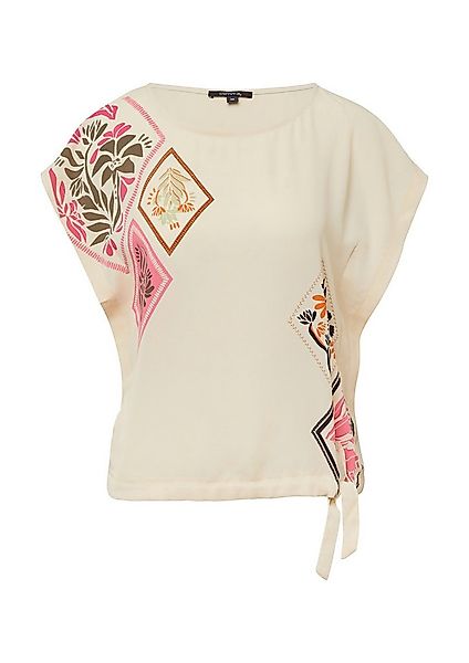 comma Kurzarmshirt T-Shirt Blusenshirt im Relaxed Fit mit überschnittenen Ä günstig online kaufen