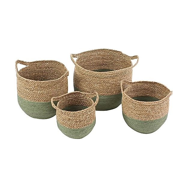 Korb Valencia braun-grün Seegras Ø 26cm H 25cm günstig online kaufen