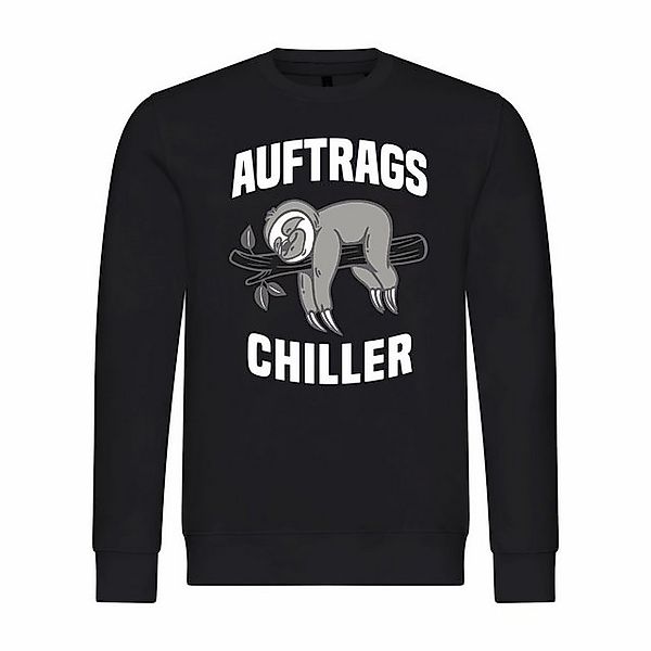 deinshirt Rundhalspullover Herren Pullover Auftrags Chiller Faultier Mit Pr günstig online kaufen