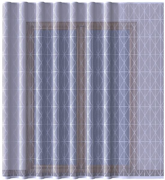 QBTEXTIL Gardine NETZ, Jacquard-Stoff, halbtransparent, Kräuselband günstig online kaufen