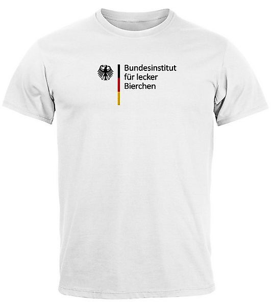 MoonWorks Print-Shirt Herren T-Shirt Alkohol Bier Bundesinstitut für lecker günstig online kaufen