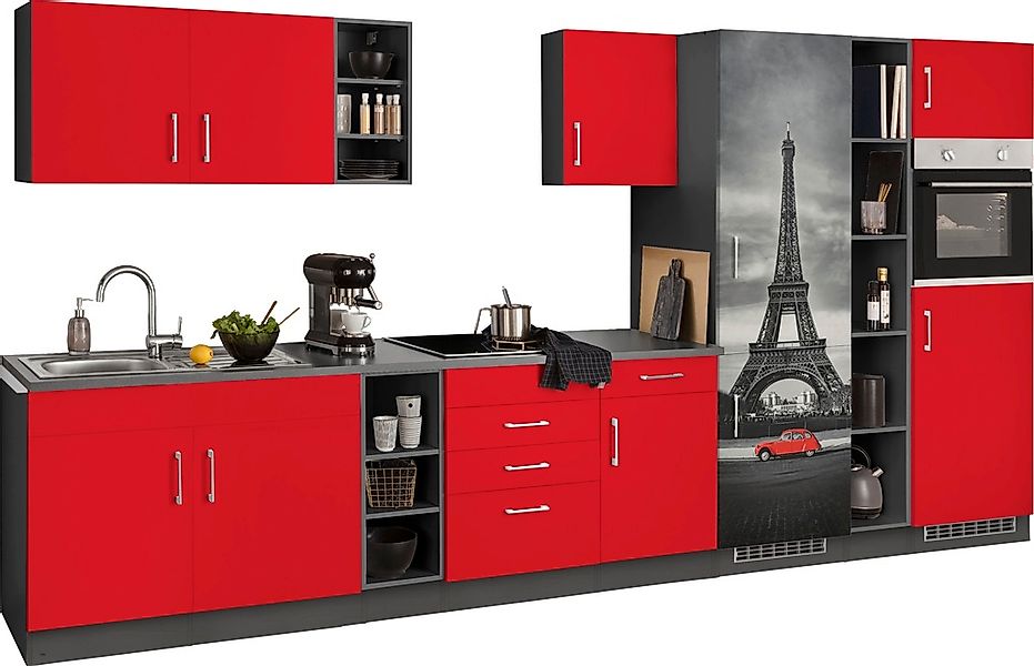 KOCHSTATION Küchenzeile »KS-Paris«, ohne E-Geräte, Breite 390 cm günstig online kaufen