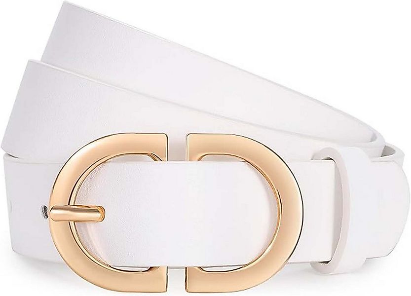 Coonoor Ledergürtel für Jeans Hosen Leder Gürtel Damengürtel mit goldener S günstig online kaufen