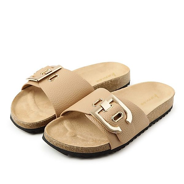 Kamoa Slipper Merit flach camel Slipper günstig online kaufen