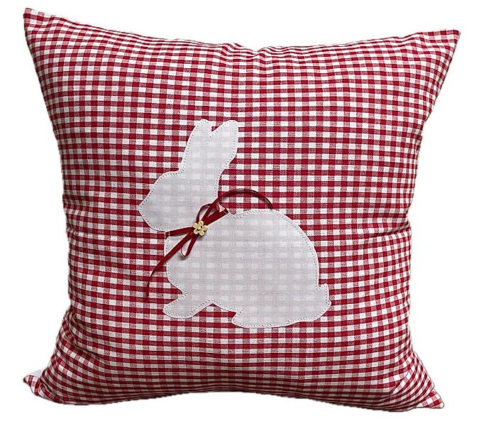 Ammerkind Dekokissen Landhausstil Kissenbezug, *Ostern* rot/weiß kariert, 1 günstig online kaufen