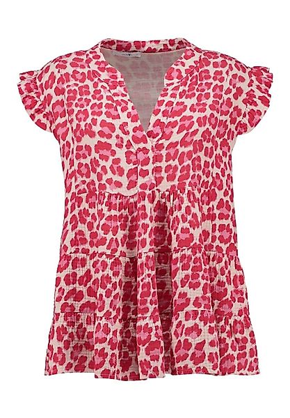HaILY’S Tunikashirt Haily`s Musselin-Tunikashirt Leo Pink günstig online kaufen