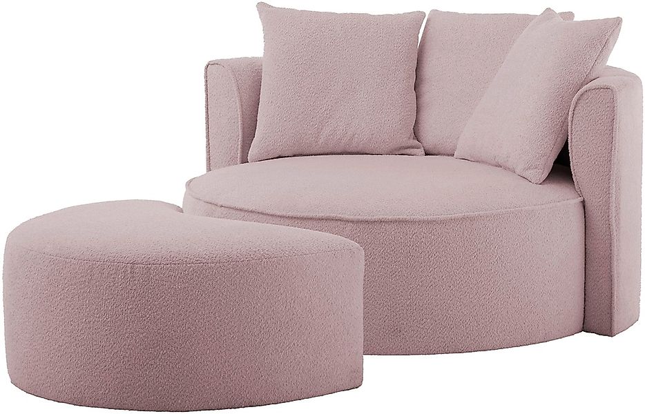 LeGer Home by Lena Gercke XXL-Sessel »Isalie, Rundsessel mit Hocker, Lesese günstig online kaufen