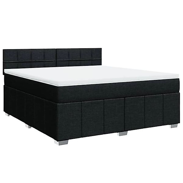 vidaXL Boxspringbett mit Matratze Schwarz 180x200 cm Stoff 3287149 günstig online kaufen