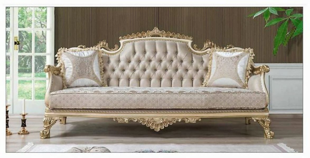 JVmoebel Sofa Sofa Couch 3er Barock Rokoko Chesterfield Couch, Made in Euro günstig online kaufen